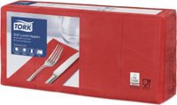 Tork Soft Lunchservet Rood, 1/8 gevouwen, 3-laags, 33 x 33 cm, 10 x 150 servetten