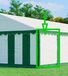 Paroi latérale de remplacement en PVC pour tente de réception – fermée, largeur 2 m, hauteur 2 m, couleur : vert-blanc