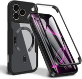 Techsuit Hoesje geschikt voor Apple iPhone 17 Pro Max - ColorVerse 360 Case met Screenprotector - Geschikt voor MagSafe - Zwart