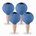 Relaxdays waterdruppelaar keramiek, set van 4, druppelsysteem voor kamer- & balkonplanten, waterbollen, terracotta/blauw