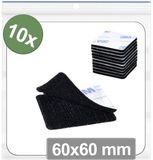 Quadrios Klittenband punten 60 mm x 60 mm Zwart 10 stuk(s)