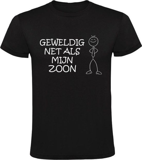 Sol's GeweldigZoon Heren T-shirt - Zwart - Maat M