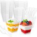 Ibenzoa® Set de 50 verres à dessert avec cuillères et couvercles pour desserts festifs