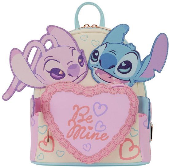 Loungefly Disney Loungefly Stitch & Angel Mini Backpack Be Mine