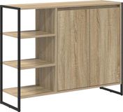 vidaXL Bijzetkast Sonoma Eiken 96,5 x 30 x 75 cm Bewerkt hout