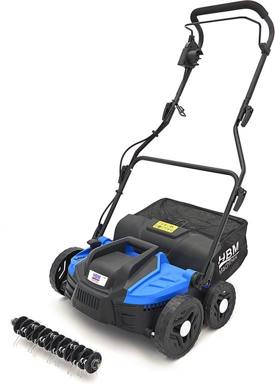 HBM 1500W Verticuteermachine 360 mm inclusief Raker