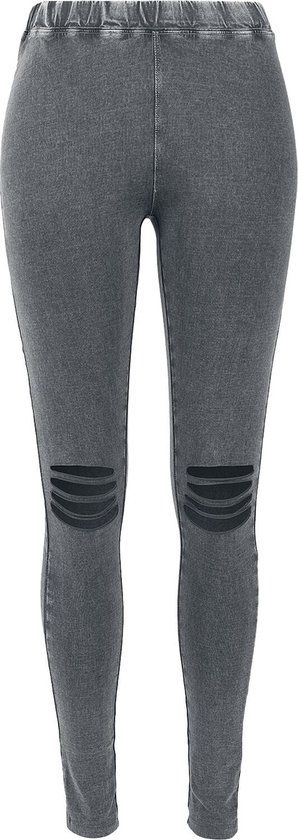 Urban Classics Slashed Knee Dames Legging - gemêleerd grijs - XS