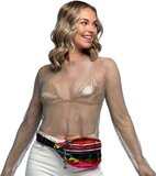 Boland Holografisch Heuptasje - Regenboog - Unisex - Festival - Carnaval - Disco - One Size