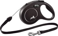 Flexi New Classic Koord - Hondenriem - Zwart - S - 8 meter - <12 kg