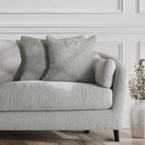 DecoKing Henry, 57490, 2-delig, 2 kussenslopen, 45 x 45 cm, microvezel, ritssluiting, fleece, kussenhoezen, staal, zilvergrijs