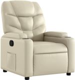 vidaXL Relaxfauteuil Crème Kunstleer