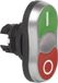 BACO BAL61QA21 L61QA21 Bouton-poussoir double Bague frontale en plastique, chromé Vert, Rouge