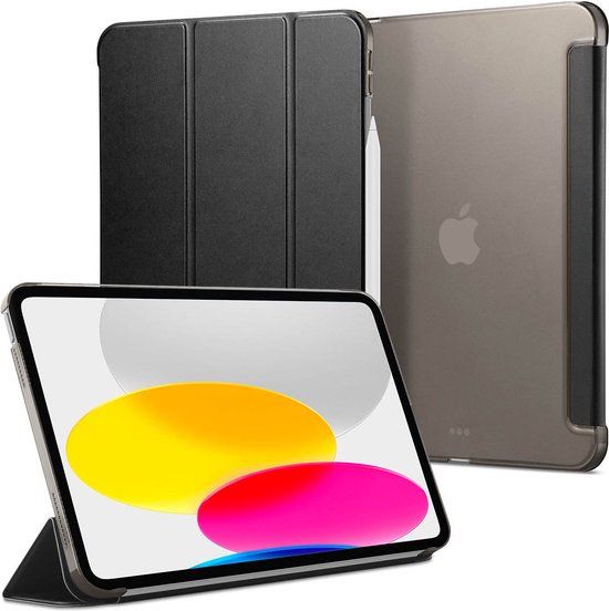 Spigen Smart Fold Book Case Tri-Fold Zwart voor Apple iPad 11 (2025) A16 / 10.9 (2022)