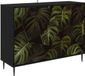 vidaXL Dressoir ELBURG Zwart eiken 102 x 33 x 76 cm Bewerkt hout