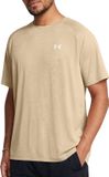 Under Armour UA Tech Textured SS Heren Sportshirt - Khaki - Wit