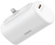 Baseus 5.000 mAh Powerbank Wit | Opvouwbare Apple Lightning Connector | Met USB-C Poort | Compact & Fast Charge Power Delivery | 20W |