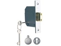 Yale PM562 High Security BS 5 Lever Mortice Dead Lock 64mm 2.5" - Gepolijst Chrome Finish - 2 Sleutels inbegrepen
