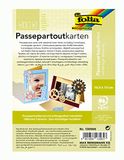 Folia 130565 - Passepartouts met rechthoekige stans, ca. 10,5 x 15 cm, 5 kaarten (220 g/m²) en enveloppen, goud