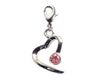 INNSPIRO Mooie bedels hanger van metaal, hol hart met soortgelijke karabijnsluiting, 7 x 10 mm, 25 stuks, 15x25mm., Metaal, Geen edelsteen