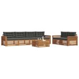 vidaXL - Buiten - bank - set - 7 - st - Natuurlijk - en - Antraciet