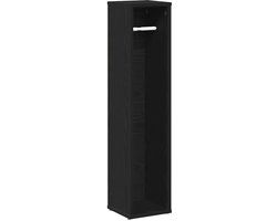 vidaXL Badkamerkast met rolhouder 20,5x20x90 cm zwart