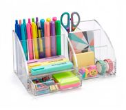OSCO Doorzichtige bureau-organizer van acryl, 130 mm x 250 mm x 120 mm