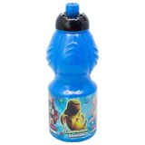 STOR Herbruikbare Kinder Waterfles Pokémon 400ml Kunststof met Lekvrije Dop en Antislip Band BPA-vrij voor Kinderen