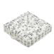 Stof Textile Vloerkussen Leaves - wit/grijs - katoen/polyester - 45 x 45 x 10 cm - vierkant - Extra dik - extra zitplaatsen - spelen - gamen - relaxen