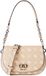 GUESS Emelie Logo Flap Shoulder Bag Biscotti Logo Brun clair
