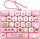 Mini fidget clavier 26 touches - Porte-clés clavier - Décoration pour sac