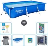 Bestway Rechthoekig Steel Pro Zwembad - 300 x 201 x 66 cm - Blauw