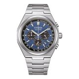 Citizen CA4610-85L Horloge - Heren - Titanium - Zilverkleurig - Blauwe Wijzerplaat - Ø 43 mm
