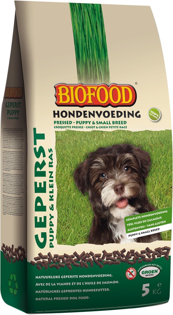 BIOFOOD geperst puppy en kleine rassen hondenvoer 5 kg