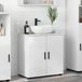 Maison Exclusive Armoire de salle de bain exclusive, finition blanche laquée, dimensions : 61 x 35 x 64 cm
