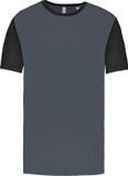 Proact TopTex Group Tweekleurig herenshirt jersey met korte mouwen 'Proact' Grey/Black - XS
