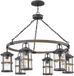 Hinkley LED Kroonluchter | 6X E27 Max 60W | IP44 | Dimbaar | Aged Zinc with Driftwood Grey