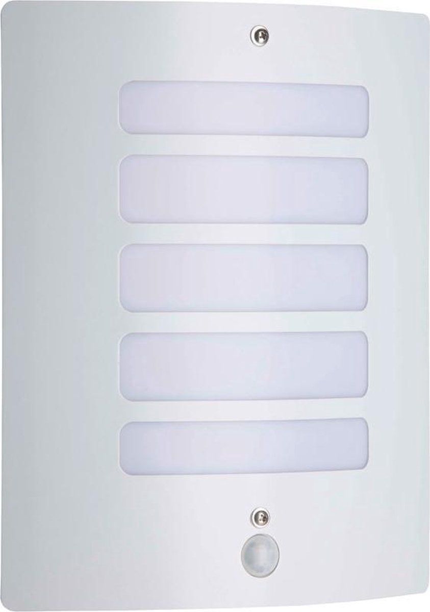 Brilliant TODD - Buiten wandlamp met bewegingssensor - Wit - Metaal - 29cm - IP44