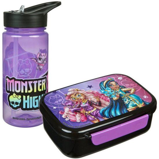 Scooli Monster High Lunchset - Lunchbox - Drinkfles - Paars - Lunchbox Kinderen