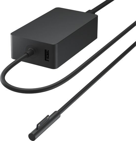 Microsoft Surface 65W Power Supply - Zwart