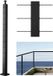 VEVOR Kabelleuningpaal 106,6 x 4,98 x 4,98 cm Leuningpaal L-gaten Zwart