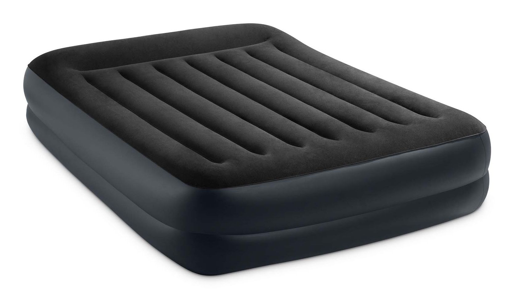 Intex Pillow Rest Raised Airbed - Double - Blue - Built-in Pump