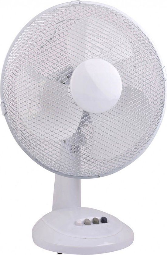 Merkloos Tafelventilator - 30CM - Wit - 35W