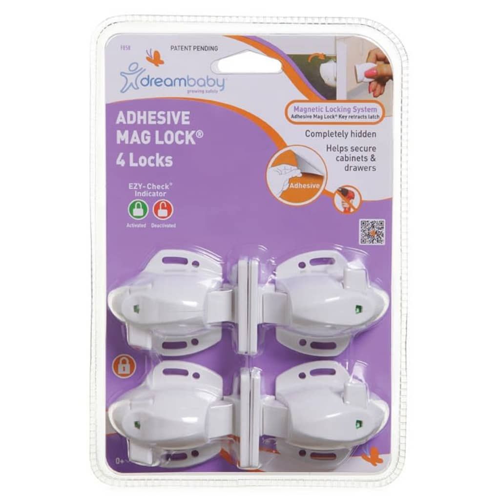 Dreambaby Zelfklevend Magneetslot 4 stuks - Creme