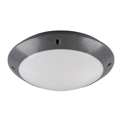 Trio Camaro Buiten Plafonnière Grijs Kunststof Ø26cm E27 Antraciet