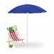 Relaxdays parasol - Ø 160 cm - verstelbaar - kantelbaar - uv-bescherming - met draagtas - blauw
