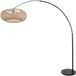 Steinhauer Zwarte vloerlamp Sparkled Light 7507ZW met bamboe kap
