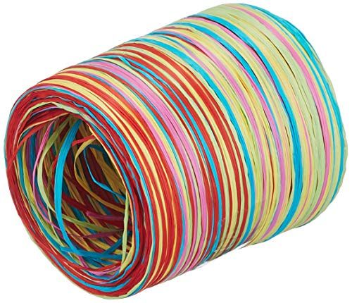 Unbekannt Präsent knutselband, blauw-rood-geel, spoel van 50 m - 4009236102324