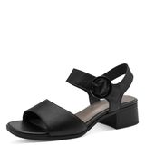 Jana Dames Sandaaltje 8-28705-46 001 Zwart Leer/Synthetisch H-breedte Maat: 39 EU