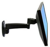 Ergotron 200 Series Wall Mount Arm, 1 Extension 61 cm (24") Black