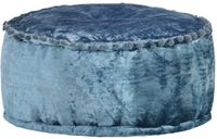 vidaXL Poef rond 40x20 cm fluweel blauw